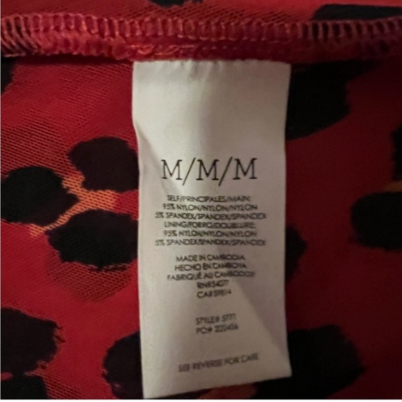 NWOT Cabi Viviene Siren Wrap Dress Size M #5771 Red leopard Print Dress - Picture 12 of 15
